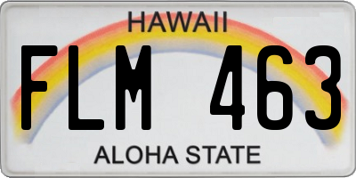 HI license plate FLM463