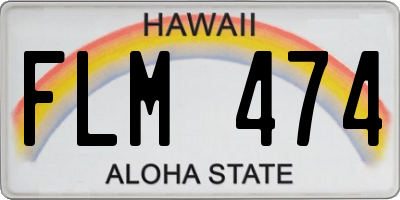 HI license plate FLM474