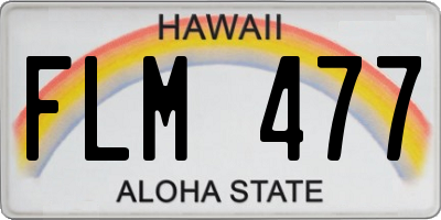 HI license plate FLM477
