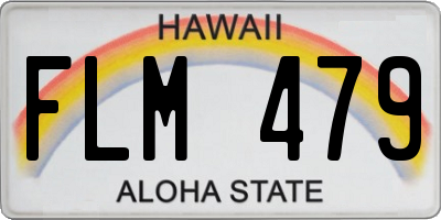 HI license plate FLM479