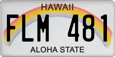 HI license plate FLM481