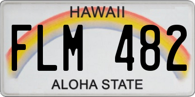 HI license plate FLM482
