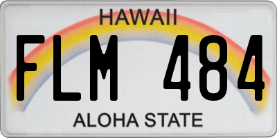 HI license plate FLM484