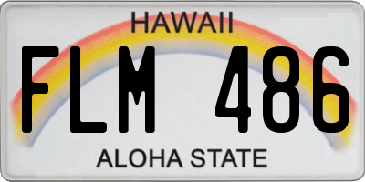 HI license plate FLM486
