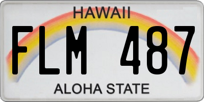 HI license plate FLM487