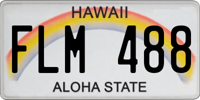HI license plate FLM488