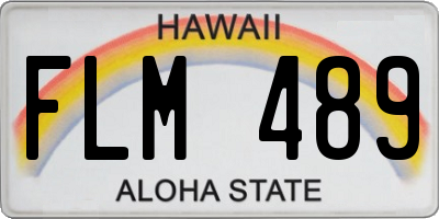 HI license plate FLM489