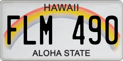 HI license plate FLM490
