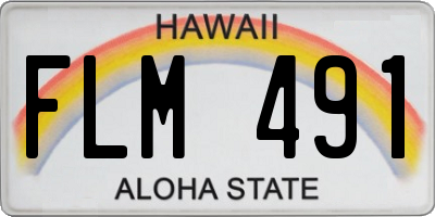 HI license plate FLM491