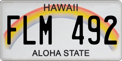 HI license plate FLM492