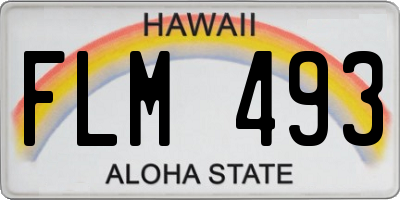 HI license plate FLM493