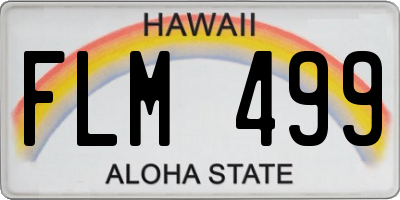 HI license plate FLM499