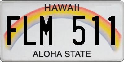 HI license plate FLM511