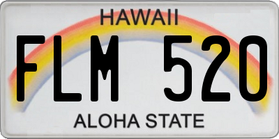 HI license plate FLM520