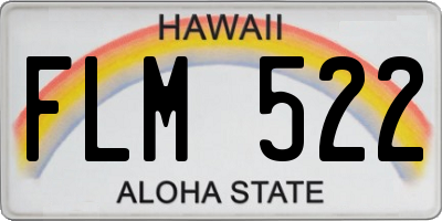 HI license plate FLM522