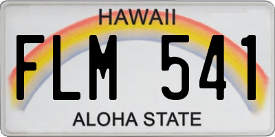 HI license plate FLM541