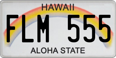 HI license plate FLM555