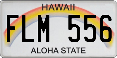 HI license plate FLM556