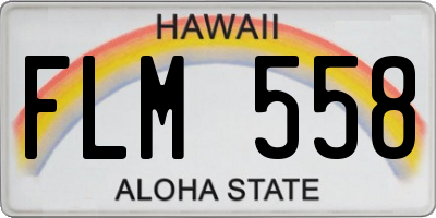 HI license plate FLM558