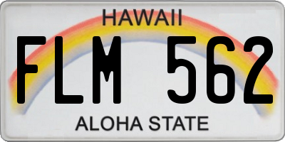 HI license plate FLM562