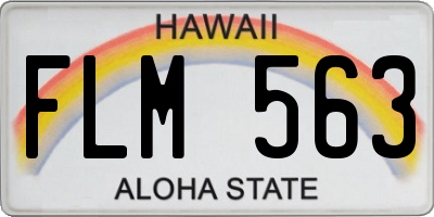 HI license plate FLM563