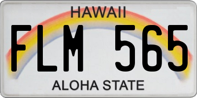 HI license plate FLM565