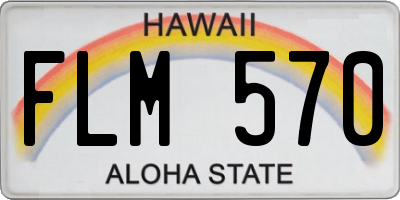 HI license plate FLM570