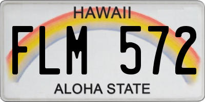 HI license plate FLM572