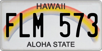 HI license plate FLM573