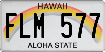 HI license plate FLM577
