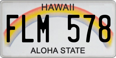 HI license plate FLM578