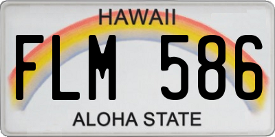 HI license plate FLM586