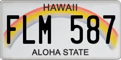 HI license plate FLM587