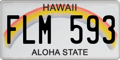 HI license plate FLM593