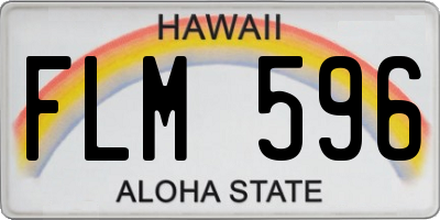 HI license plate FLM596