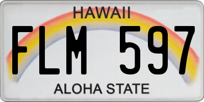HI license plate FLM597