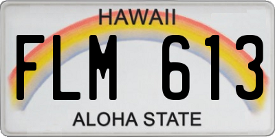 HI license plate FLM613