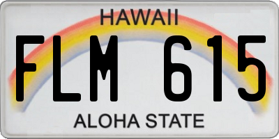 HI license plate FLM615