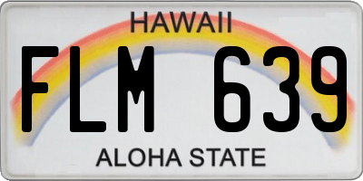 HI license plate FLM639