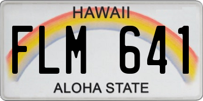 HI license plate FLM641