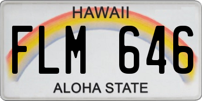HI license plate FLM646