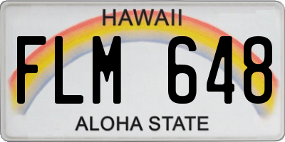 HI license plate FLM648
