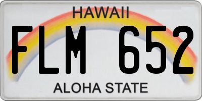 HI license plate FLM652