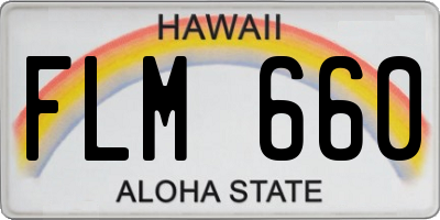HI license plate FLM660