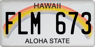 HI license plate FLM673