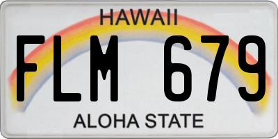 HI license plate FLM679