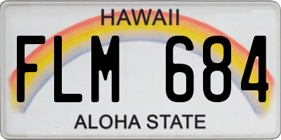HI license plate FLM684