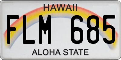 HI license plate FLM685