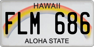 HI license plate FLM686