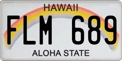 HI license plate FLM689